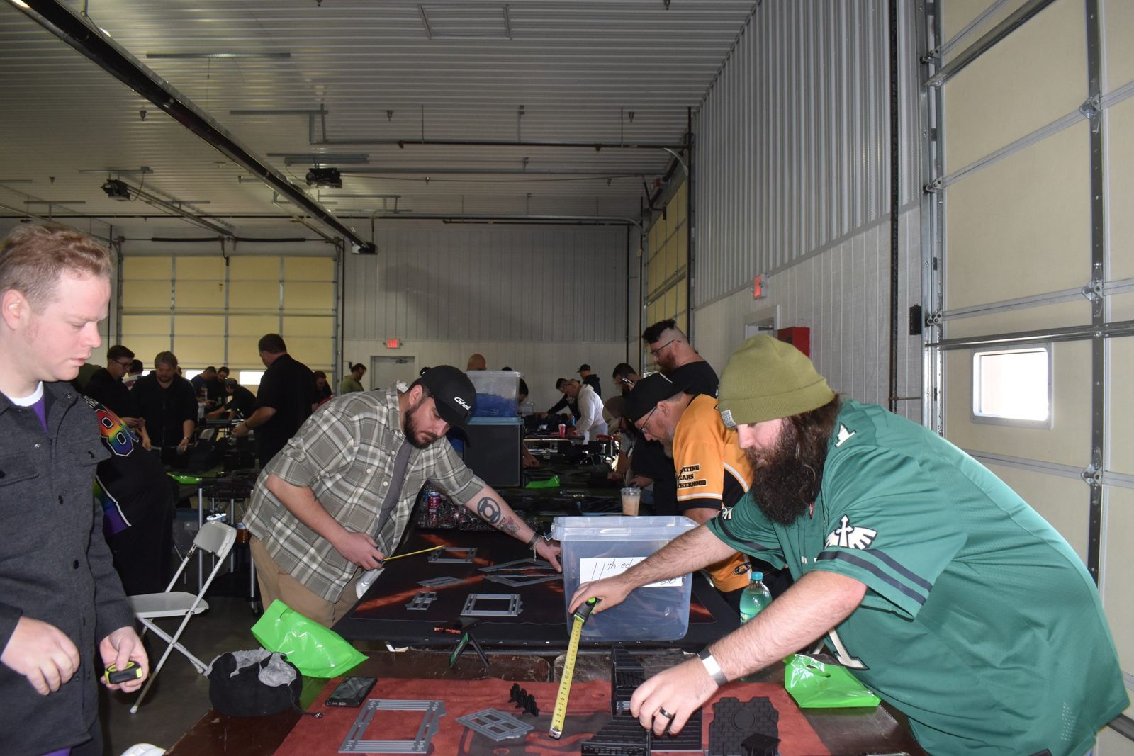 Players measuring moves during a tournament round at OrktoberFest III