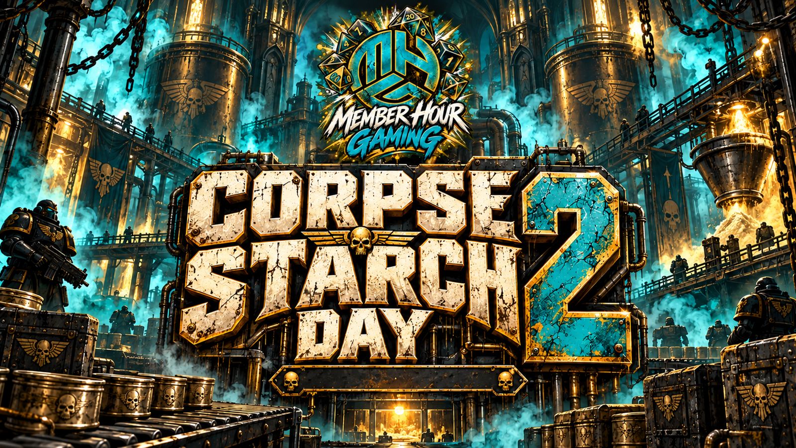 Corpse Starch Day 2 industrial poster art