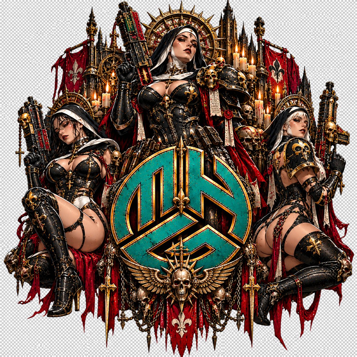 MHG crest themed for Adepta Sororitas