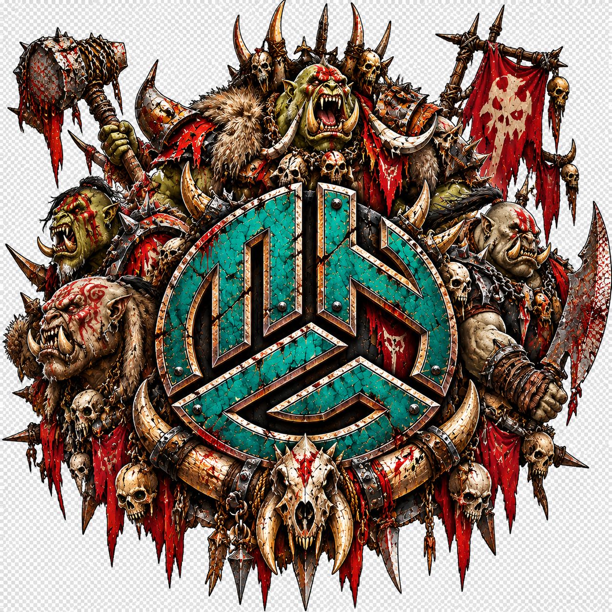 MHG crest themed for Orks