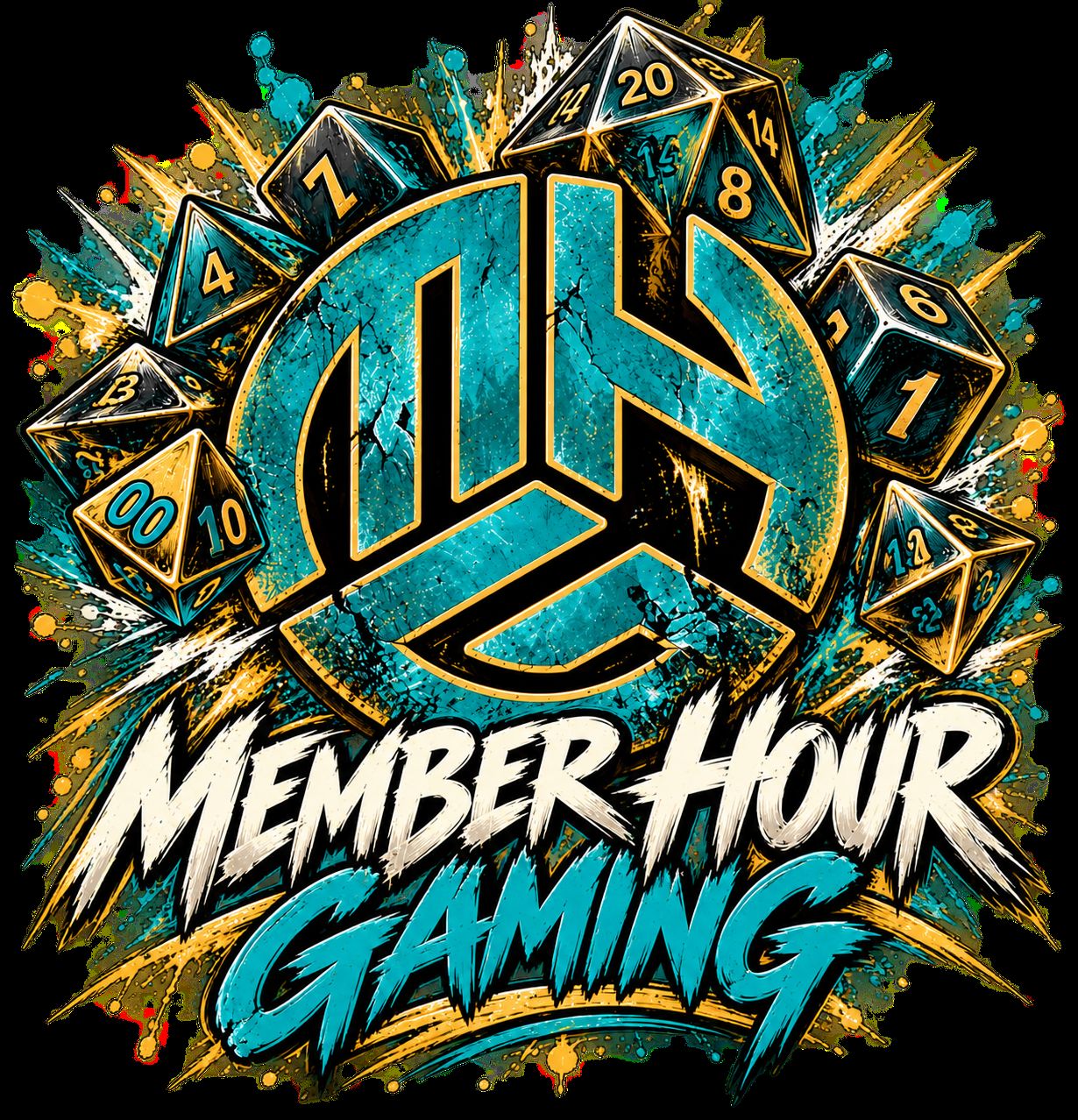 Member Hour Gaming teal and gold crest